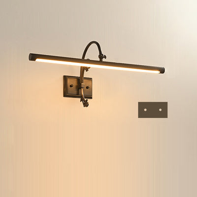 Modern Mid-Century Linear All Copper LED Wall Sconce Lamp For Bedroom