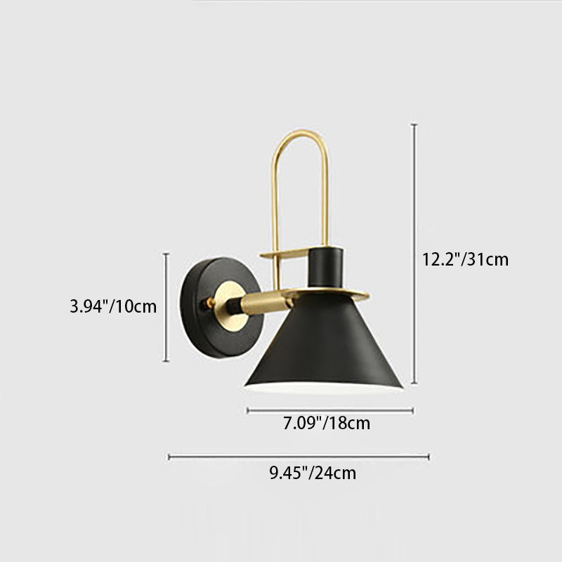 Modern Minimalist Horn Iron 1-Light Wall Sconce Lamp For Living Room