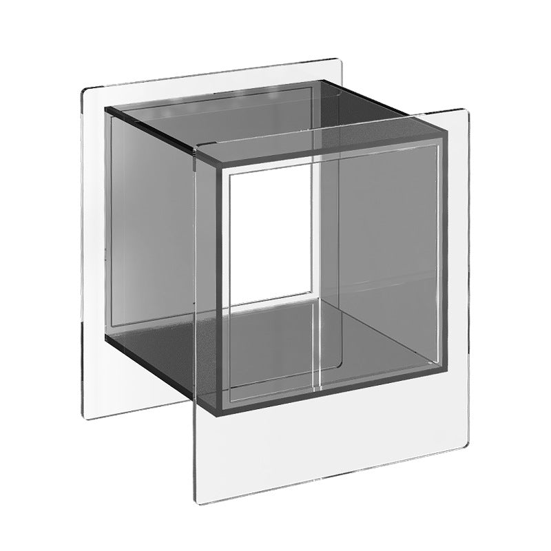 Modern Minimalist Square Acrylic Nightstand For Bedroom