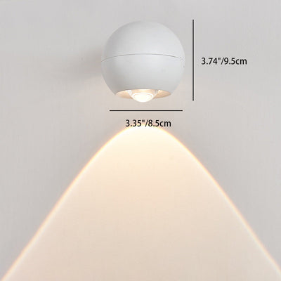 Modern Minimalist Orb USB ABS LED Wall Sconce Lamp For Bedroom