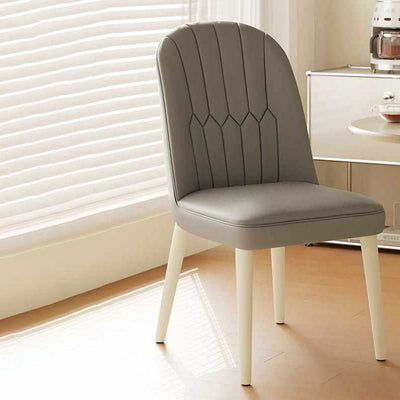 Modern Simplicity Square Cushion Microfiber Leather Carbon Steel Dining Chair Backrest For Dining Chair