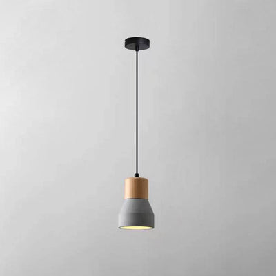 Nordic Cement Tapered 1-Light Mini LED Pendant Light