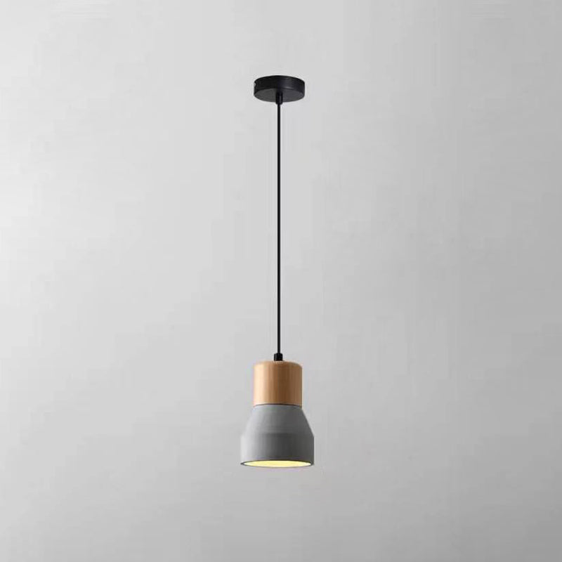 Nordic Cement Tapered 1-Light Mini LED Pendant Light