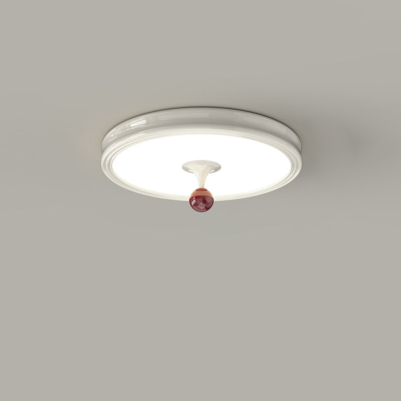 Modern Minimalist Round Dome Iron Acrylic LED Flush Mount Ceiling Light For Living Room