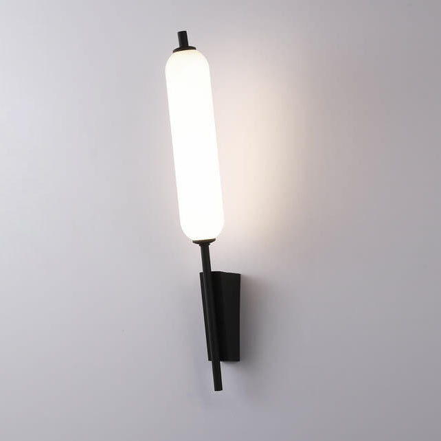 Minimalist Creative Column Straight Arm Iron PC LED Wall Sconce Lamp