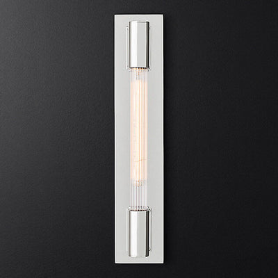 Modern Minimalist Glass Strip Mirror Vanity Light 1-Light Wall Sconce Lamp