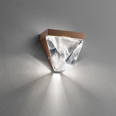 Contemporary Creative Triangle Iron Crystal LED Wall Sconce Lamp For Living Room