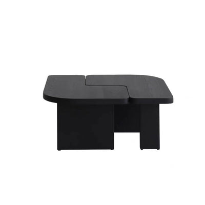 Contemporary Nordic Square Shaped Combination Pine Wood Ash Wood Coffee Table For Living Room