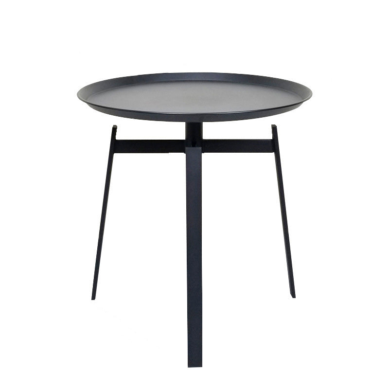 Modern Minimalist Round Iron Coffee Table 4-Legs For Living Room