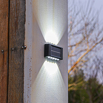 Modern Simplicity Solar Waterproof Rectangular ABS PVC LED Wall Sconce Lamp For Outdoor Patio