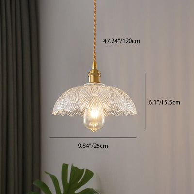 Nordic Textured Glass 1-Light Pendant Light