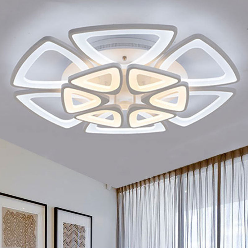 Contemporary Creative Combination Triangle Hardware Acrylic LED Flush Mount Ceiling Light For Living Room