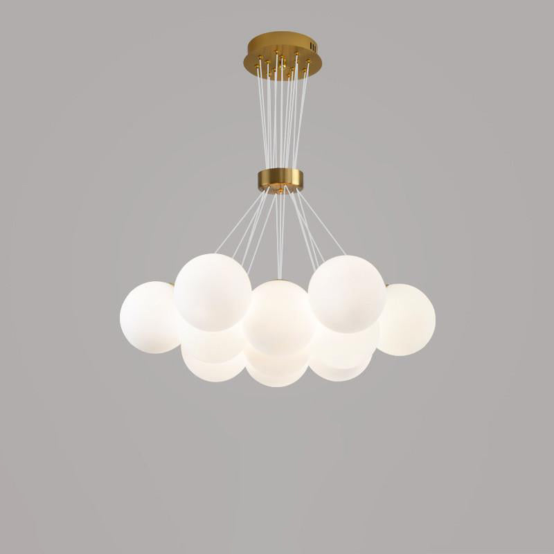 Contemporary Creative Moon Glass Bubble 7/13/19-Light Chandelier For Living Room