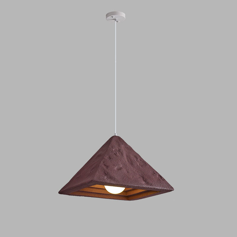 Contemporary Nordic Plexiglas Triangular Tapered 1-Light Pendant Light For Dining Room