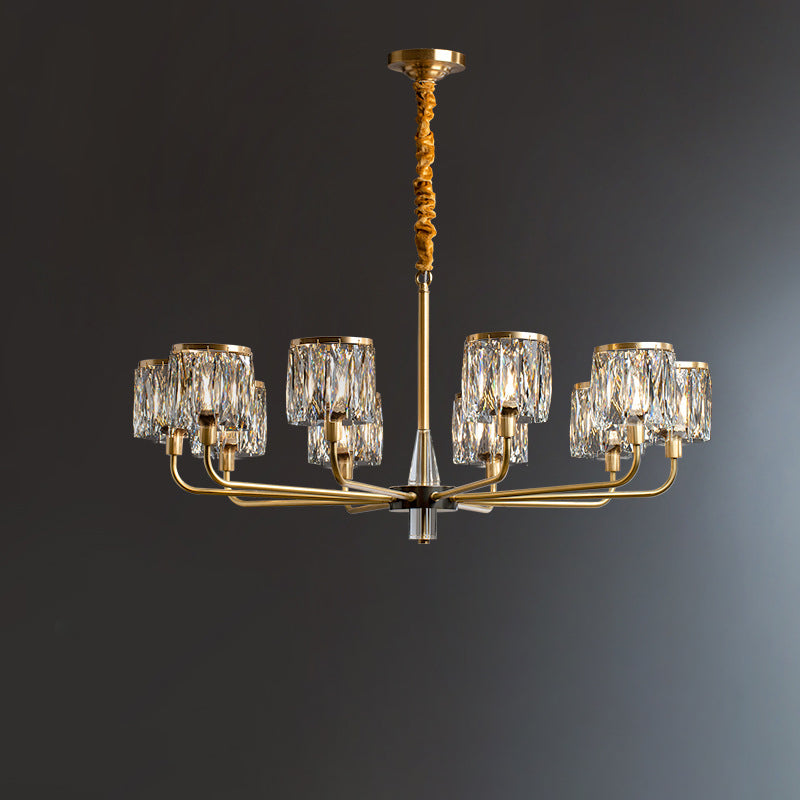 Contemporary Luxury Branch Crystal Copper 6/8/10/15/21 Light Chandelier For Bedroom
