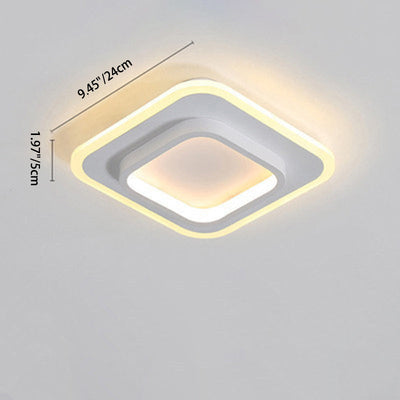 Modern Simplicity Iron Acrylic Square LED Flush Mount Ceiling Light For Living Room