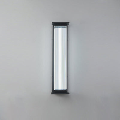 Modern Minimalist Waterproof Rectangular Stainless Steel Acrylic LED Wall Sconce Lamp For Outdoor Patio