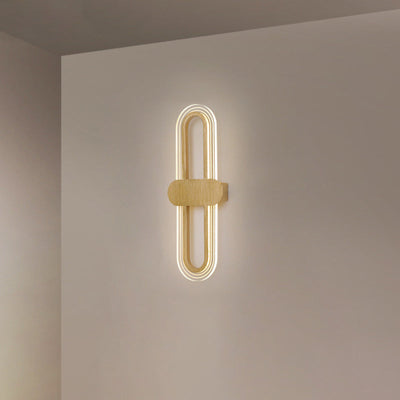 Contemporary Simplicity Oval Iron Acrylic LED Wall Sconce Lamp For Living Room