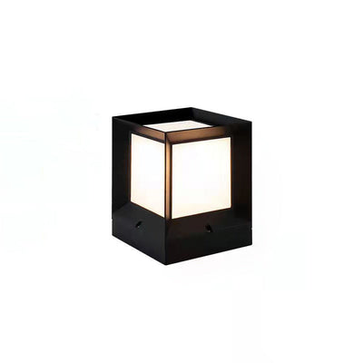 Contemporary Industrial ABS Square Acrylic 1-Light Solar Waterproof Landscape Light For Outdoor Patio