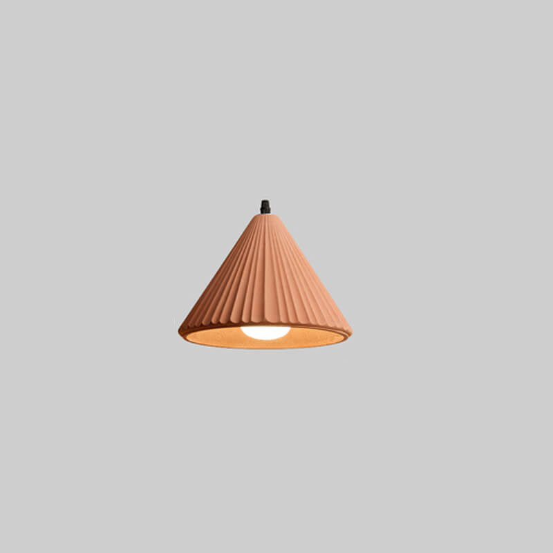 Nordic Creative Cement Umbrella Pleated Shade 1-Light Pendant Light