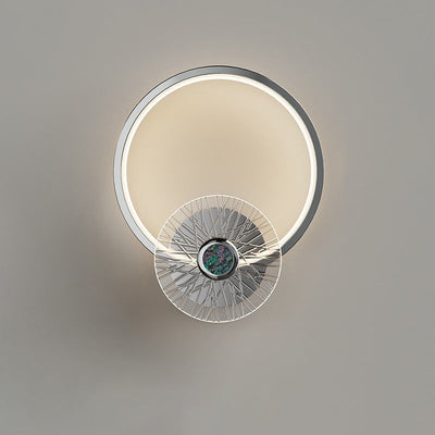 Contemporary Creative Geometric Semi-circle Acrylic Hardware LED Wall Sconce Lamp For Bedroom