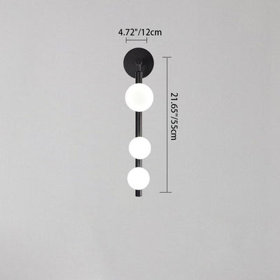 Modern Simplicity Iron Glass Ball 3/5/7-Light Wall Sconce Lamp For Living Room