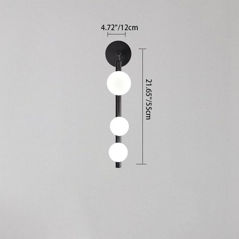 Modern Simplicity Iron Glass Ball 3/5/7-Light Wall Sconce Lamp For Living Room