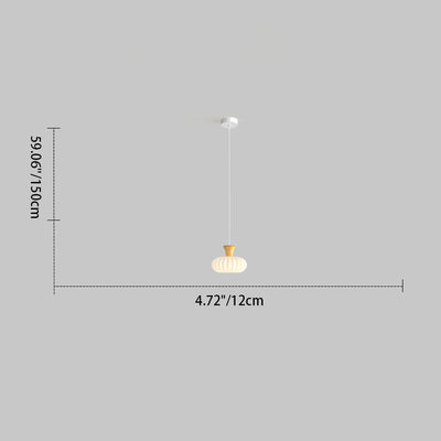 Luminaire suspendu rond à 1 lumière en verre rond scandinave contemporain pour chambre à coucher 