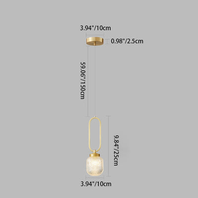 Nordic Light Luxury Simple Glass Ball 1-Light Pendant Light