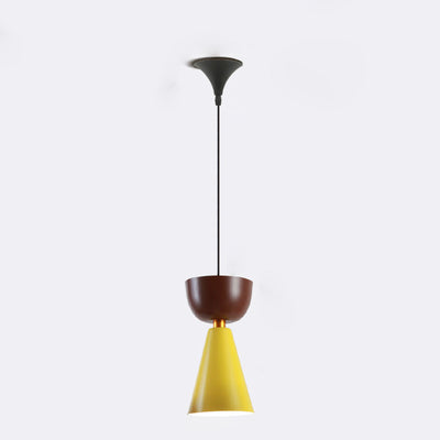 Modern Macaron Colorful Geometric Polygons Iron 1-Light Pendant Light