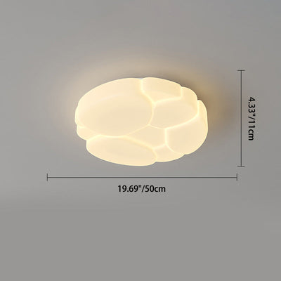 Modern Minimalist PE Cookie Cloud Shape Iron LED Flush Mount Ceiling Light For Bedroom