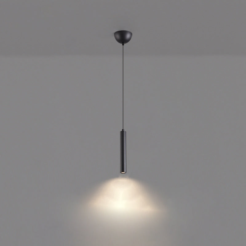 Modern Minimalist Iron Aluminum Strip LED Pendant Light For Bedroom