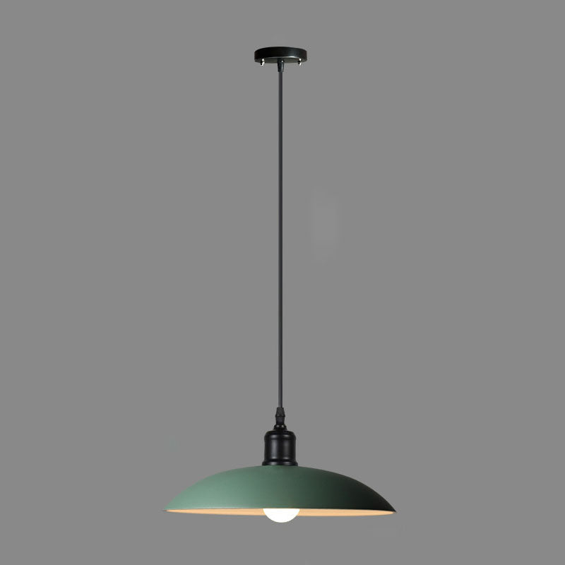 Industrial Simple Personality Wrought Iron Disc 1-Light Pendant Light