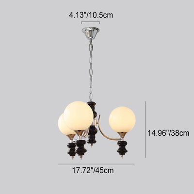 Contemporary Simplicity Magic Bean Iron Silver Finish Frame 3/5-Light Chandelier For Living Room