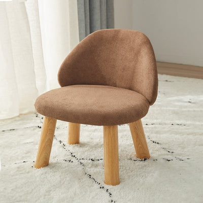 Contemporary Nordic Fabric Round Footstool Backrest For Entryways