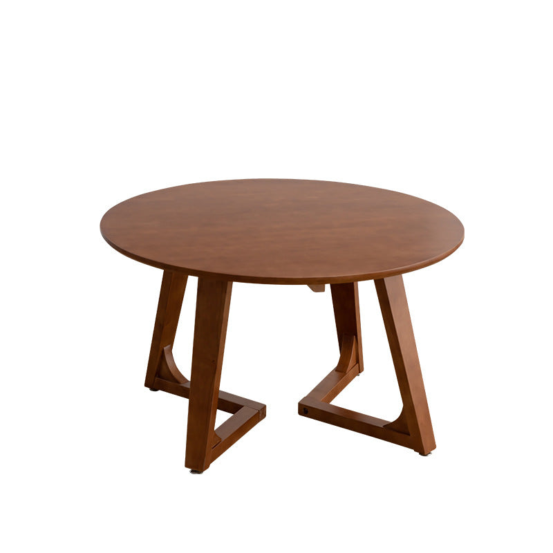 Contemporary Simplicity Round Wood V-Shaped Legs Coffee Table For Living Room