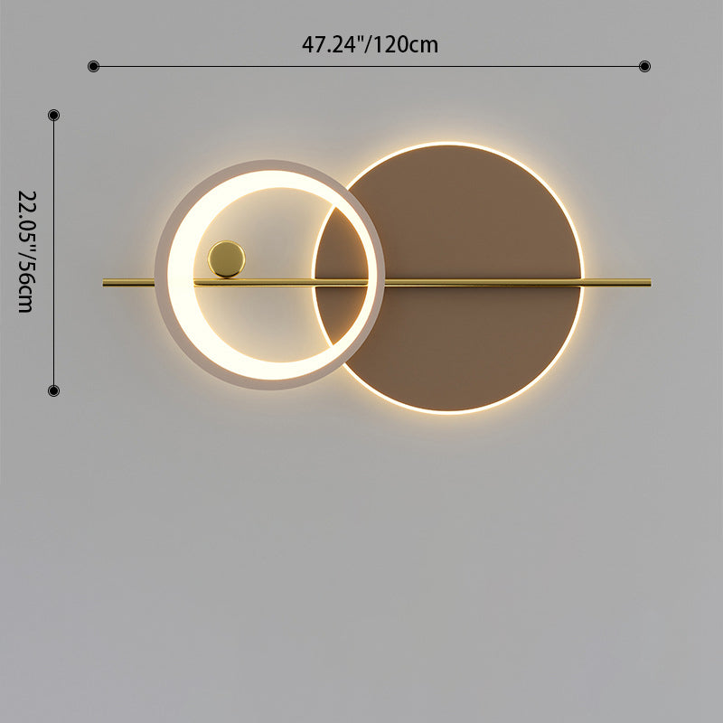 Modern Minimalist Round Iron Acrylic LED Wall Sconce Lamp For Bedroom