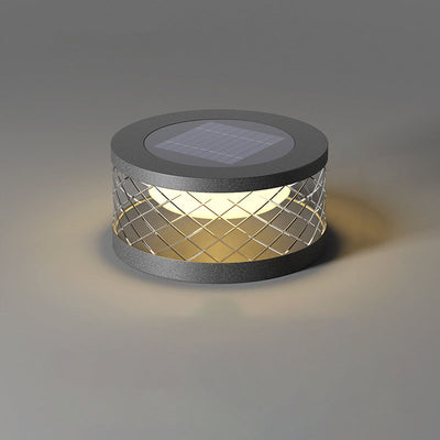 Lumière extérieure solaire ronde de paysage de l'acier inoxydable de simplicité moderne LED pour le jardin 