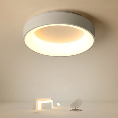 Contemporary Nordic Round Iron Acrylic LED Flush Mount Ceiling Light For Living Room