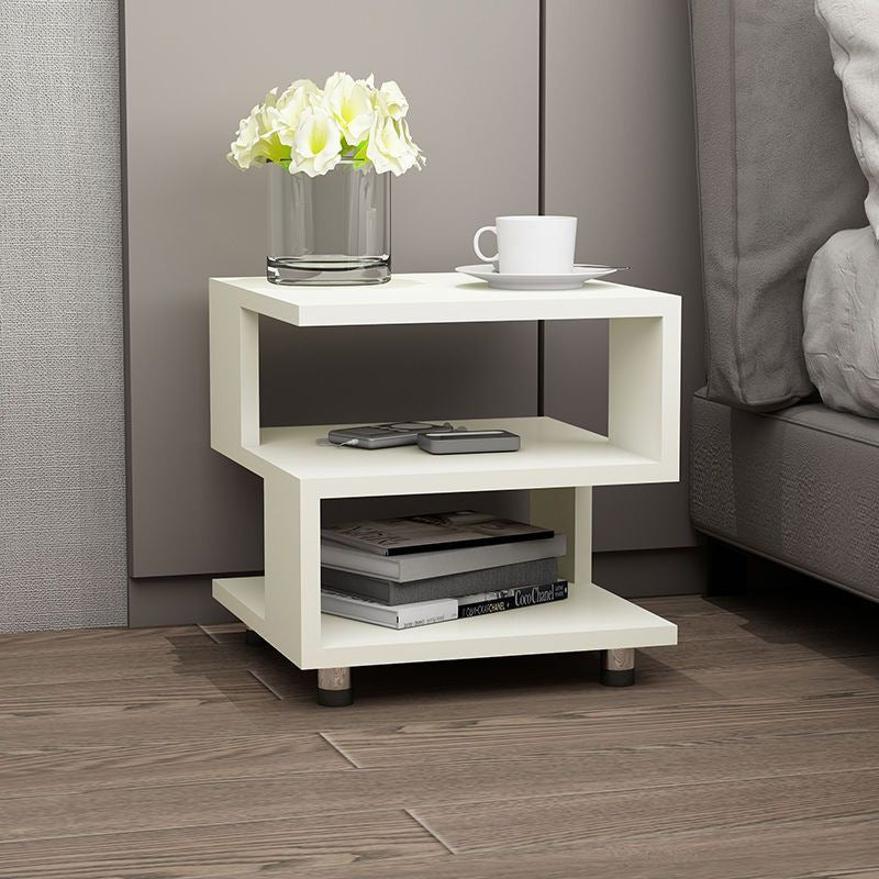 Contemporary Creative Square Cube Plate Side Table 3-Tier For Bedside