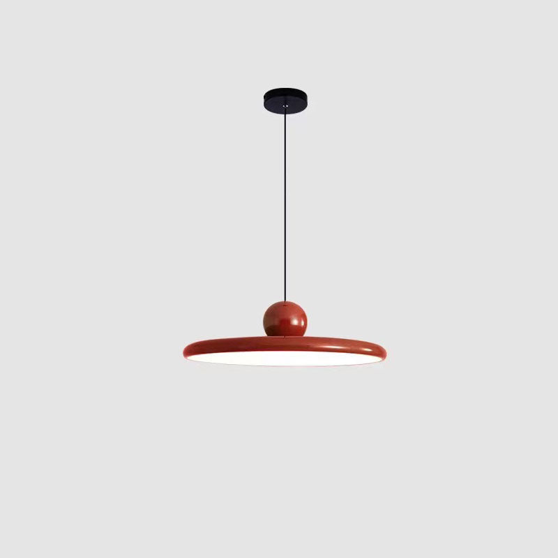 Soucoupe volante ronde scandinave contemporaine, suspension LED en fer acrylique pour salon 