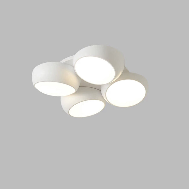 Modern Minimalist Combination Round Iron Plastic LED Flush Mount Ceiling Light For Living Room