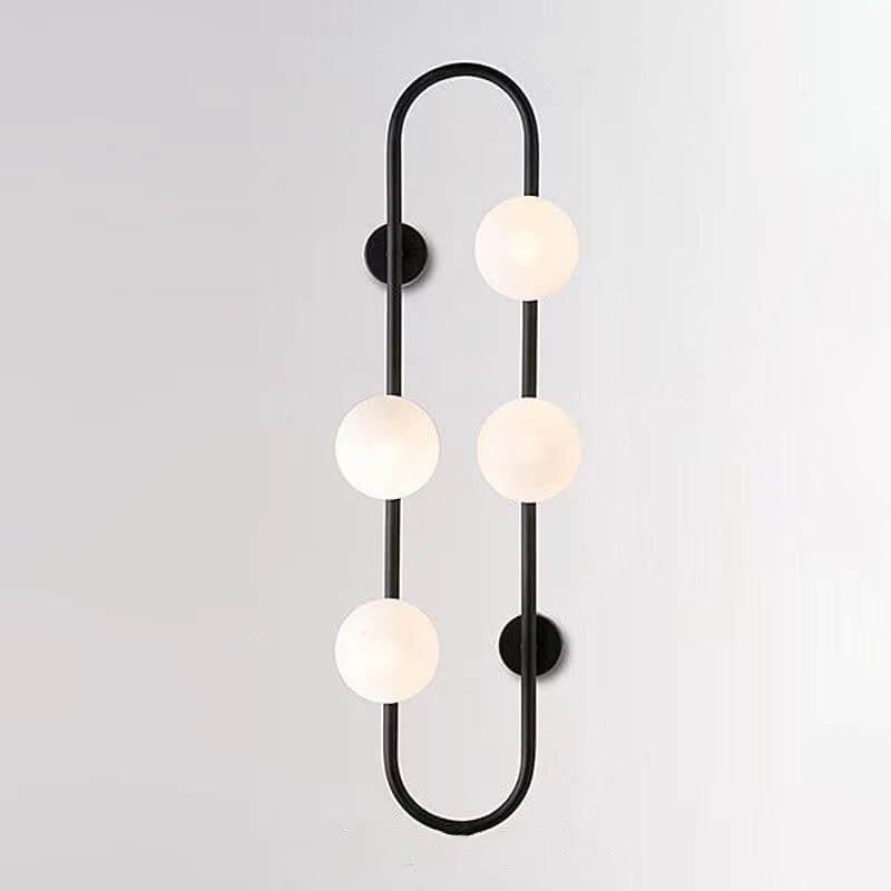 Nordic Creative Glass Ball Oval Ring 2/4/6-Light Wall Sconce Lamp