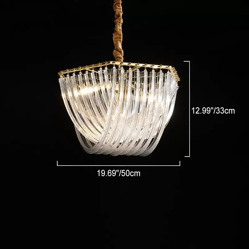 Traditional Luxury Round Hexagonal Tassel Hardware Crystal 1/3/4/6 Light Chandelier For Living Room