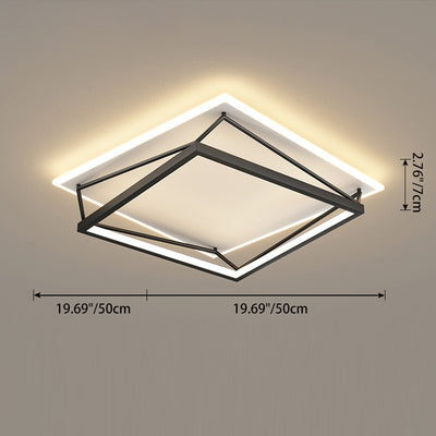 Nordic Minimalist Geometric Art LED Flush Mount Ceiling Light