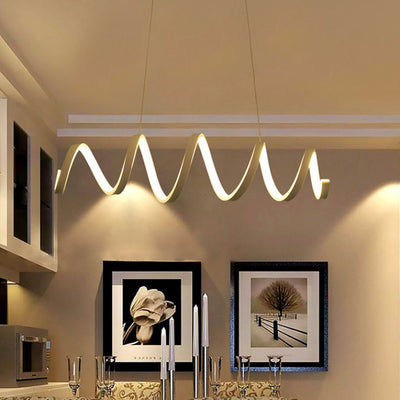 Contemporary Creative Spring Acrylic Hardware LED Island Light Pendant Light For Dining Room