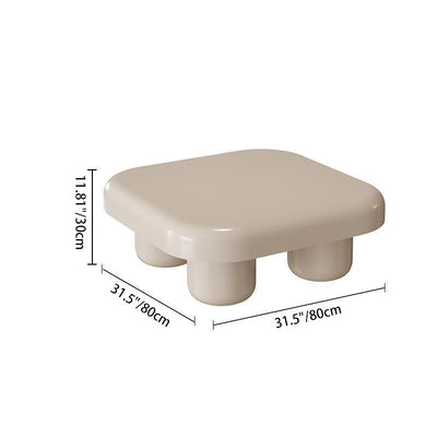 Modern Minimalist Square Tabletop Medium-density Fiberboard Acrylic Coffee Table 4-Leg For Living Room