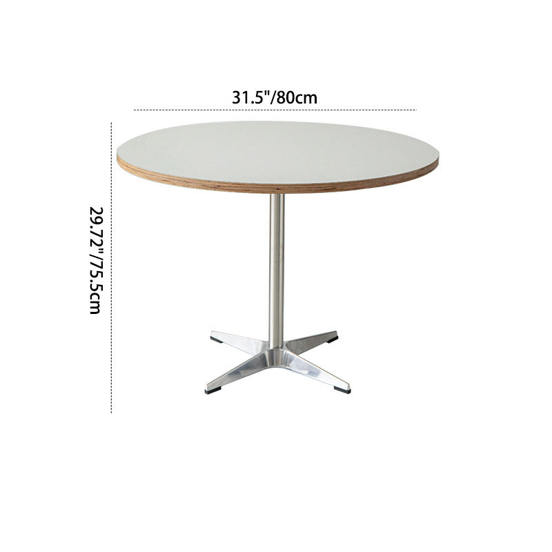 Modern Simplicity Round HDF Carbon Steel Dining Table For 2 Seats