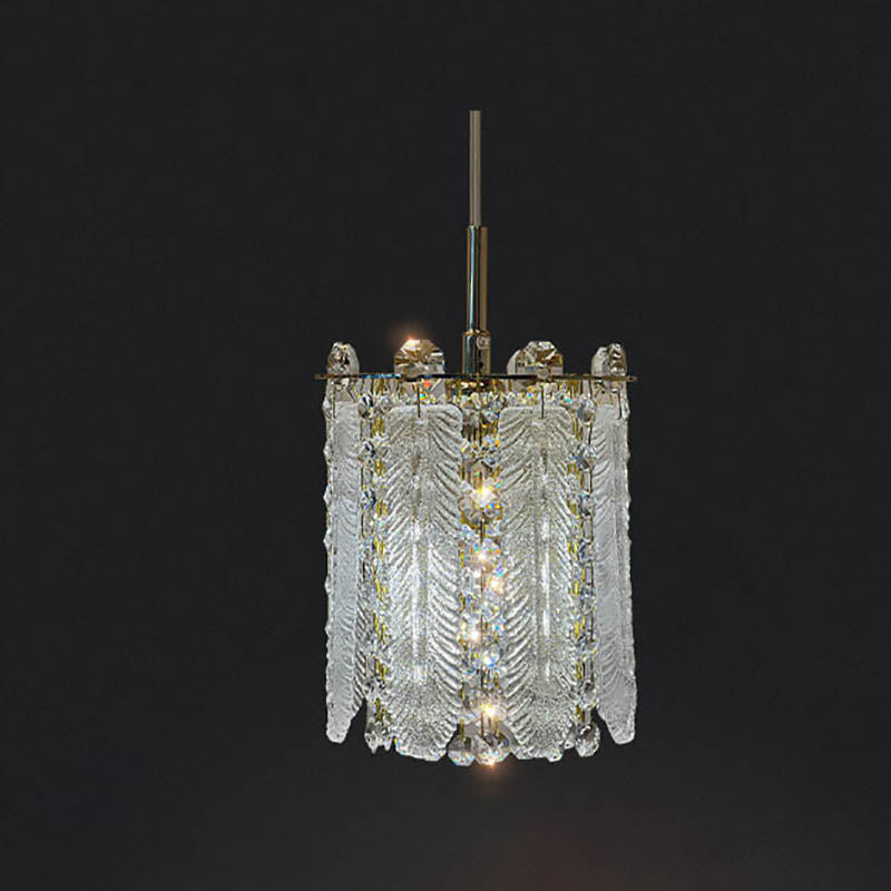 Modern Creative Crystal Cylinder 1-Light Pendant Light For Living Room