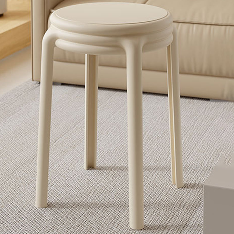 Contemporary Scandinavian Macaron Round Plastic Chair Stackable For Living Room